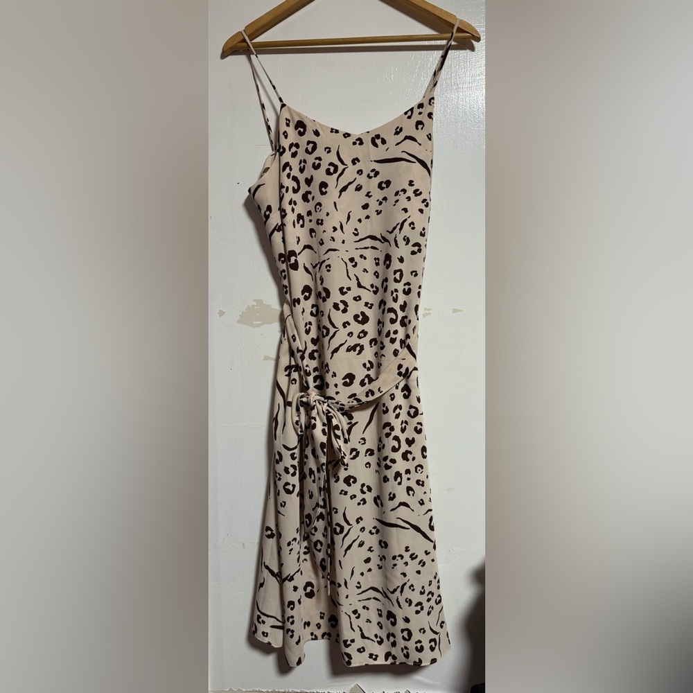 Nine West Beige Leopard Print Dress